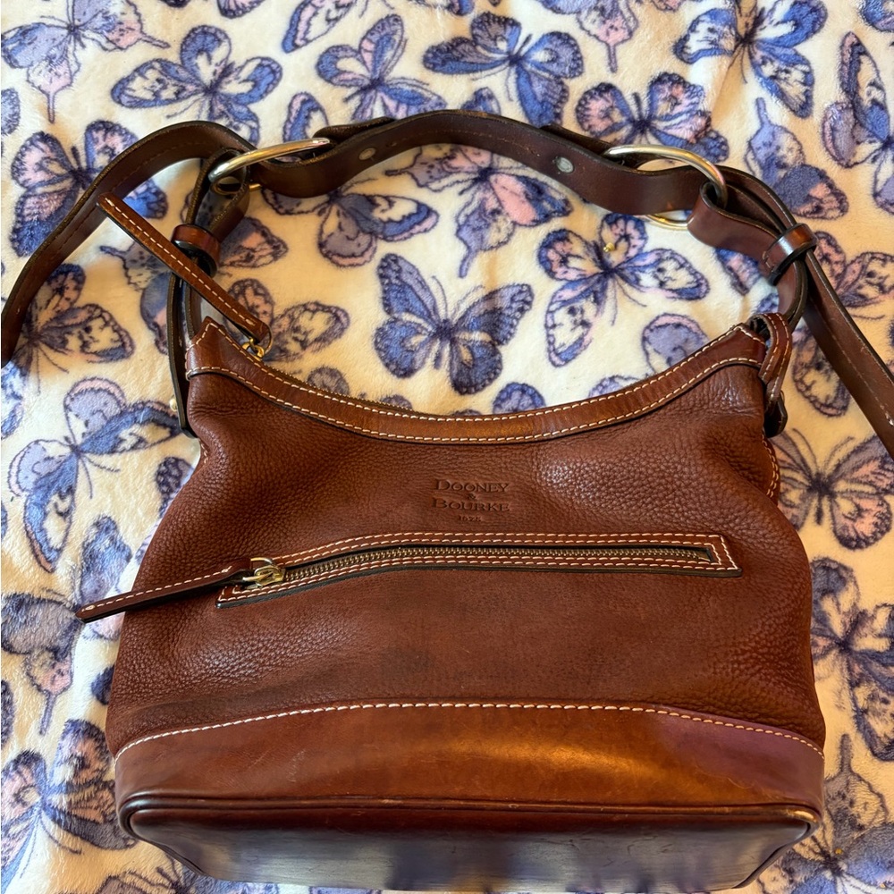 Dooney & Bourke Rich Brown Leather Shoulder Bag